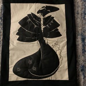 Vintage Aubrey Beardsley panel and pillow cover